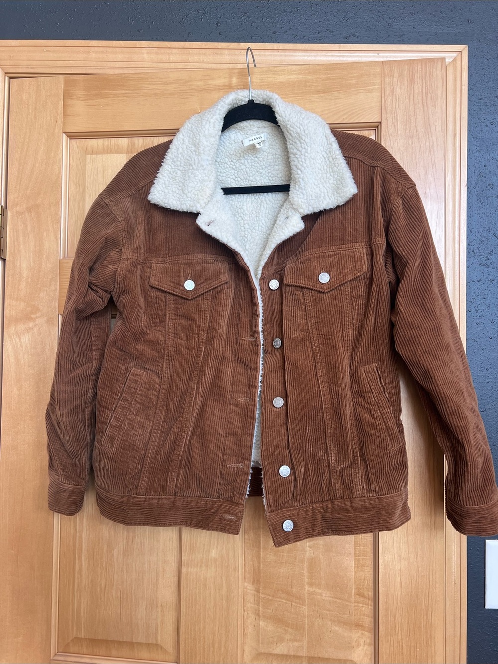PacSun Brown Corduroy Sherpa-Lined Jacket